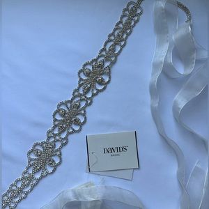 Deco Floral Crystal Sash